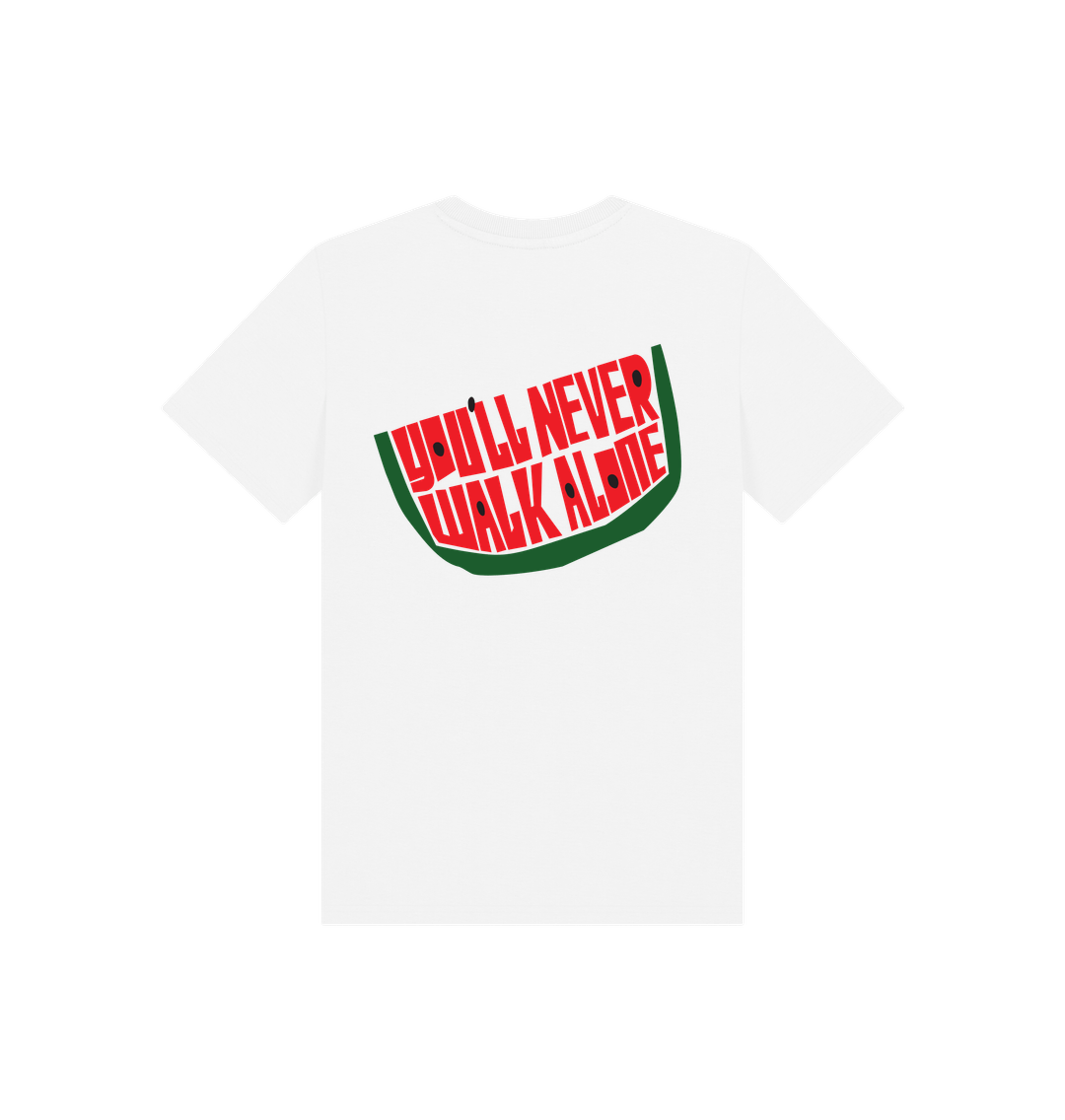 White Printed Kids T-Shirt Back