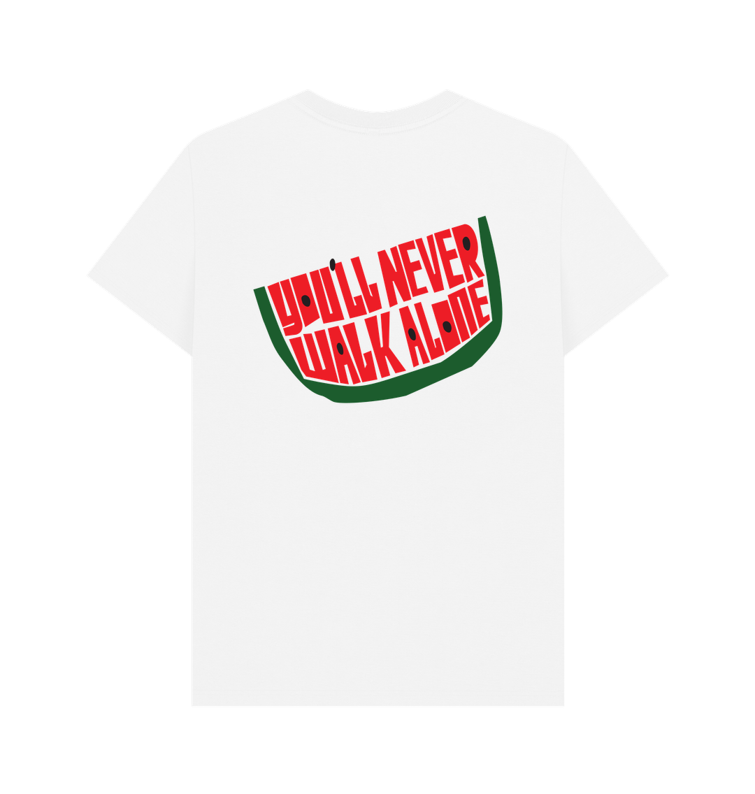 Men's "Gaza, you'll never walk alone" t-shirt – white