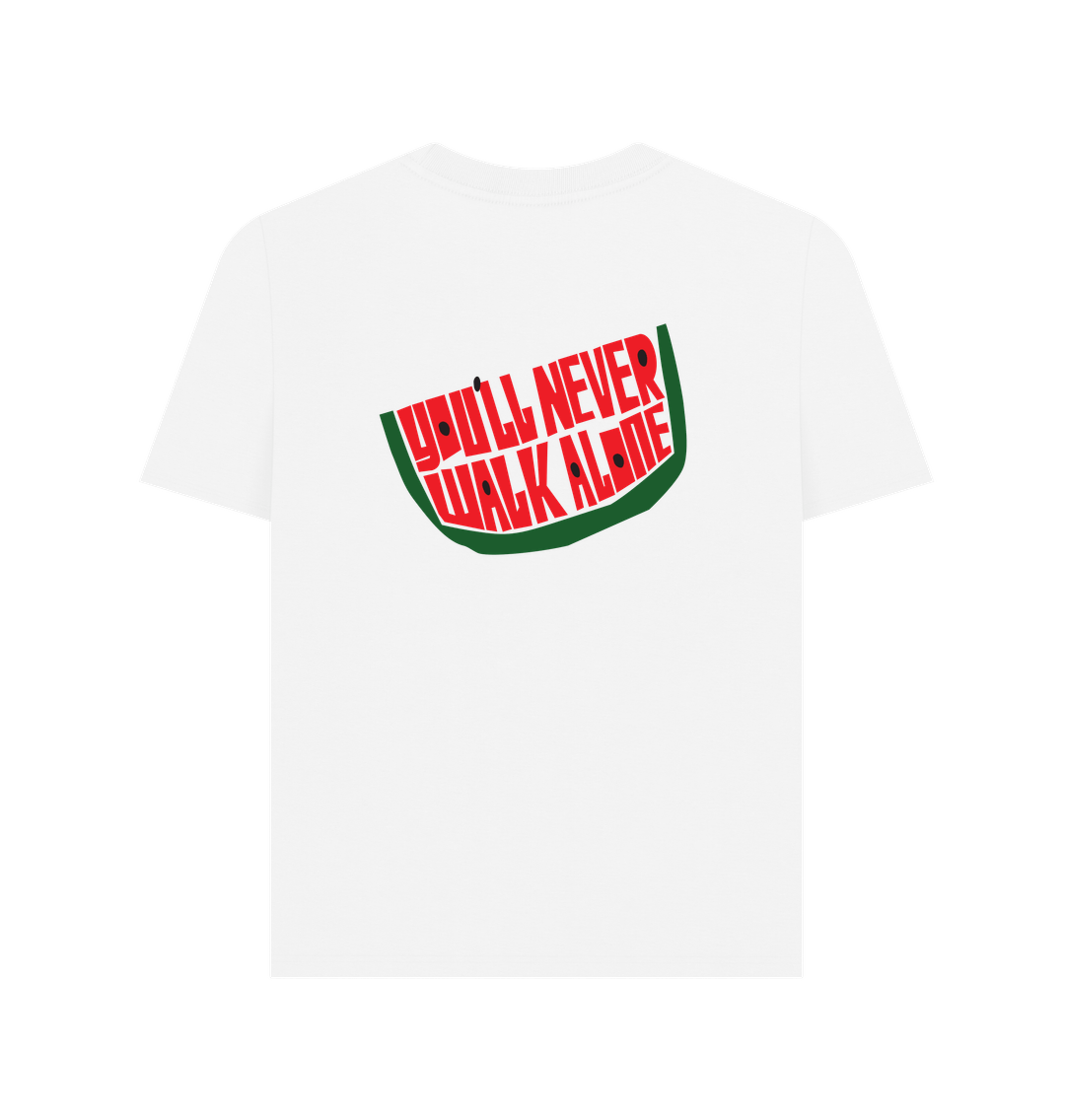 White Printed T-shirt Back