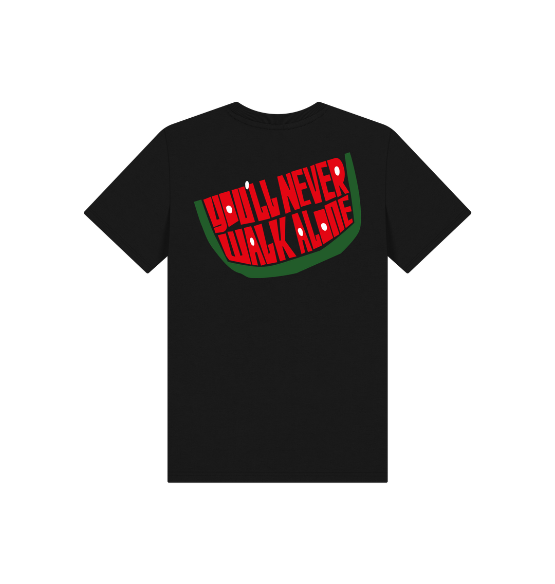 Black Printed Kids T-Shirt Back
